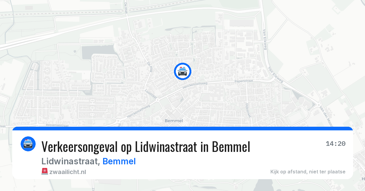 Verkeersongeval op Lidwinastraat in Bemmel — 24 jan 2026