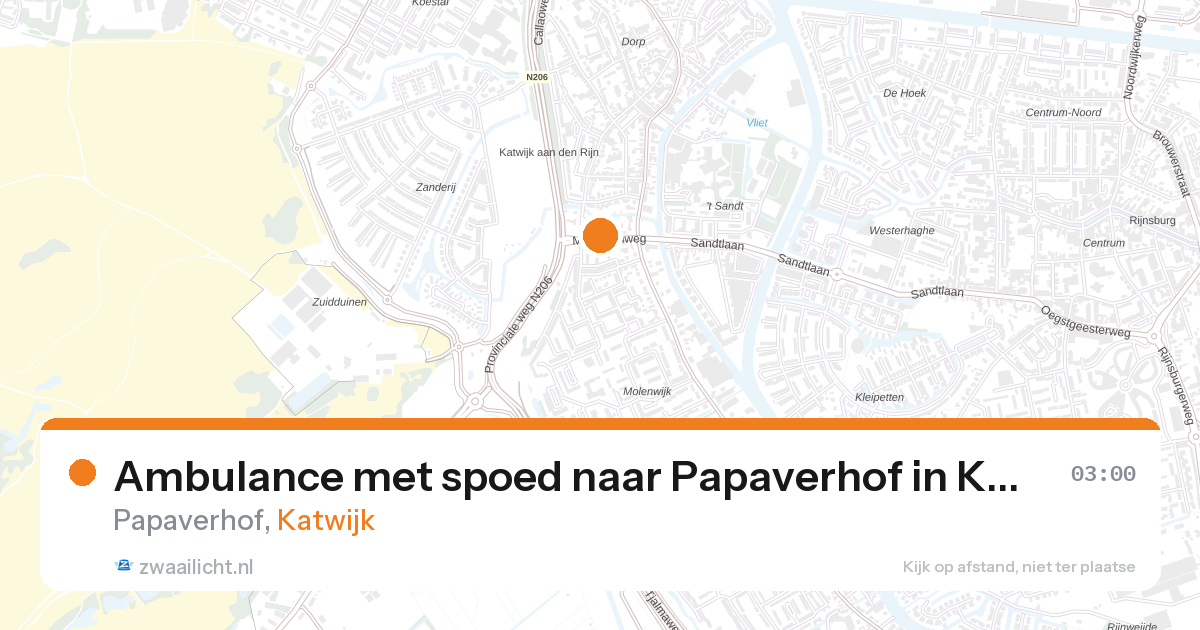 Ambulance met spoed naar Papaverhof in Katwijk — 23 apr 2026