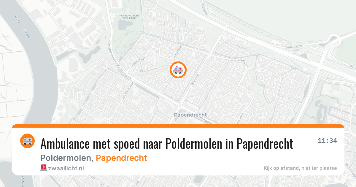 Ambulance met spoed naar Poldermolen in Papendrecht — 8 jun 2026