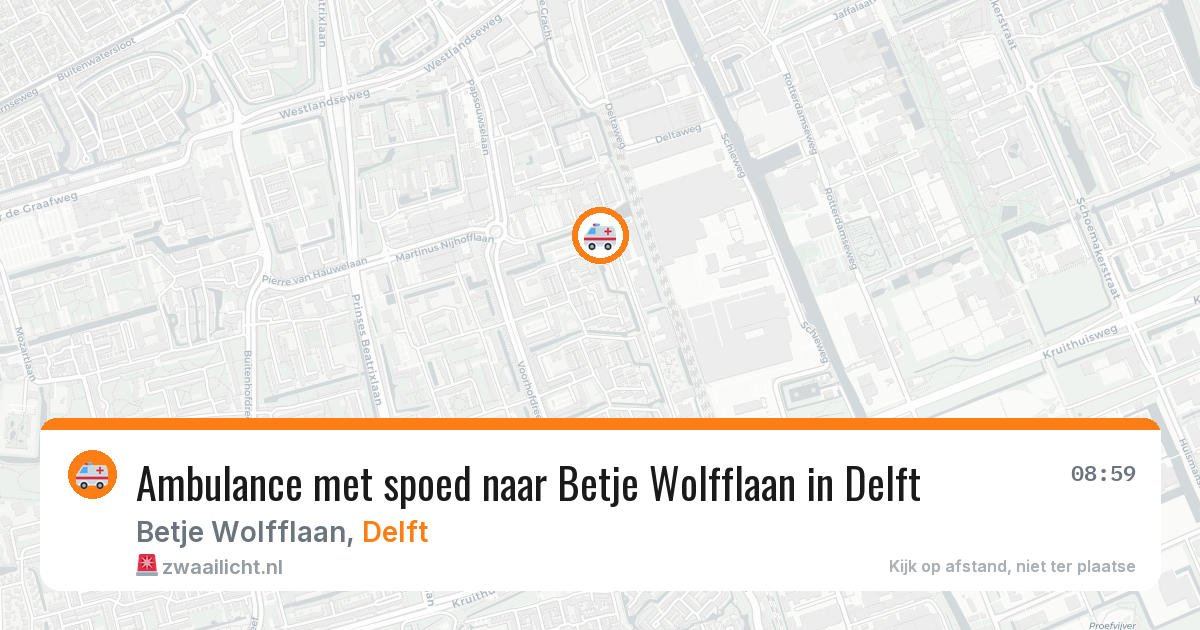 Ambulance met spoed naar Betje Wolfflaan in Delft — 21 apr 2026