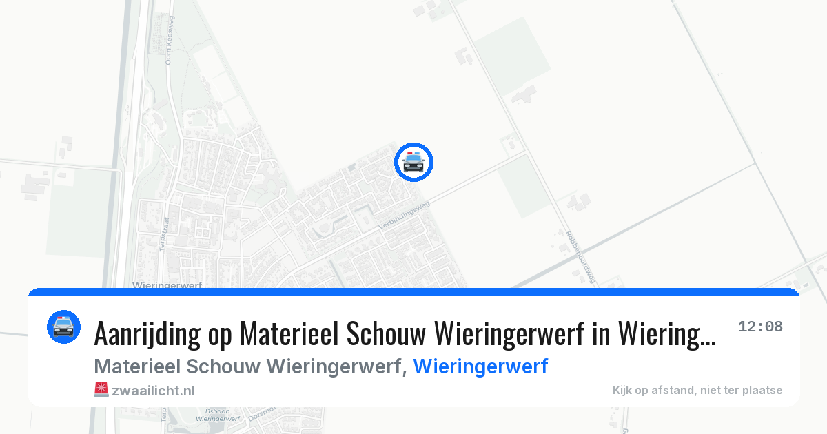 Aanrijding op Materieel Schouw Wieringerwerf in Wieringerwerf — 31 mrt 2026