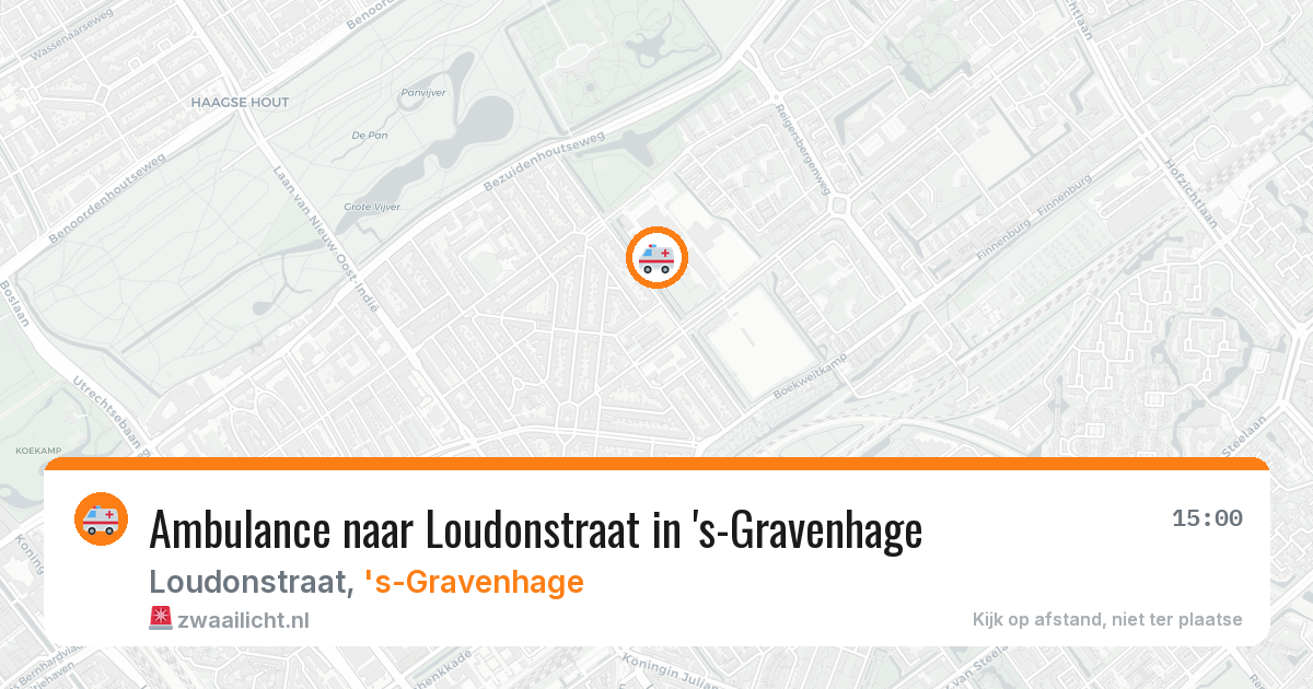 Ambulance naar Loudonstraat in 's-Gravenhage — 5 aug 2026