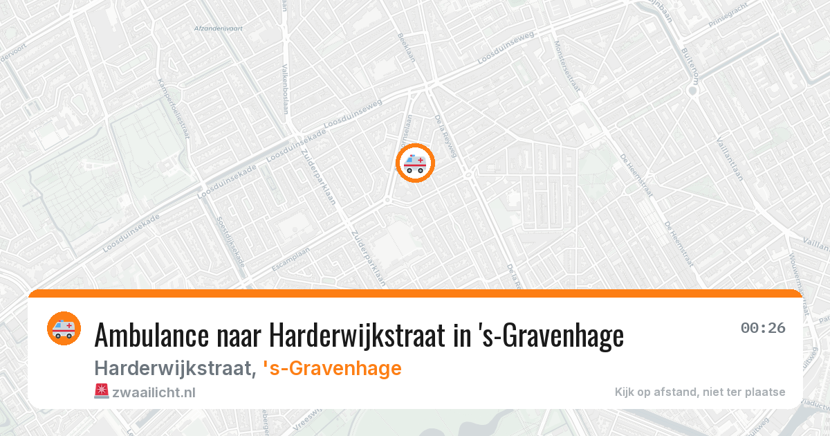Ambulance naar Harderwijkstraat in 's-Gravenhage — 4 jun 2026