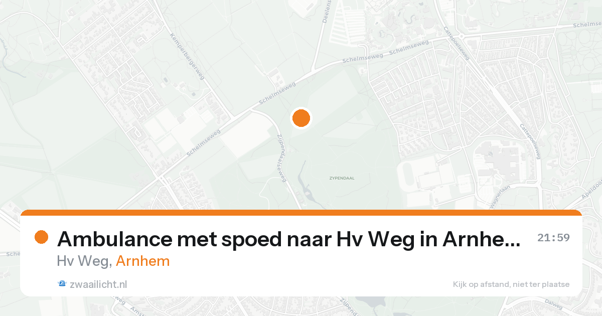 Ambulance met spoed naar Hv Weg in Arnhem — 15 aug 2026