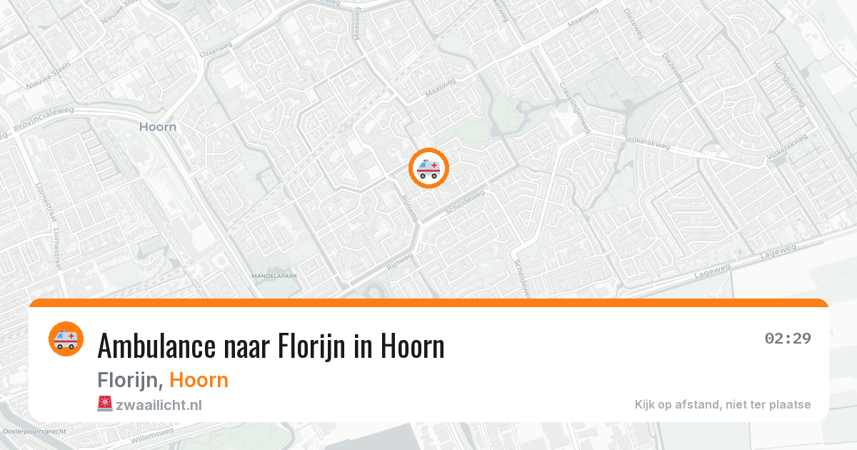 Ambulance naar Florijn in Hoorn — 19 mrt 2026