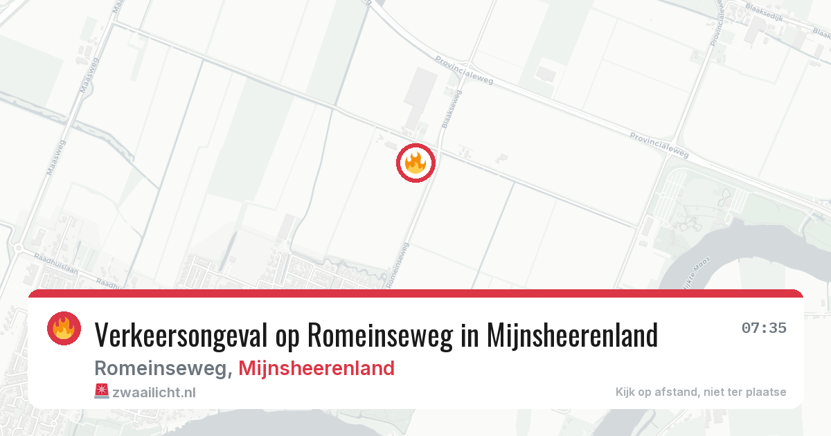 Verkeersongeval op Romeinseweg in Mijnsheerenland — 8 jul 2026