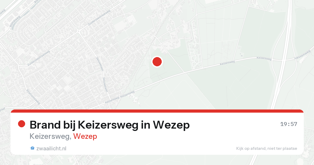 Brand bij Keizersweg in Wezep — 14 aug 2026