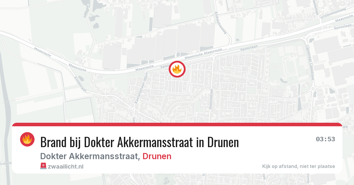 Brand bij Dokter Akkermansstraat in Drunen — 28 jun 2026