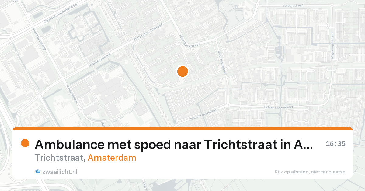 Ambulance met spoed naar Trichtstraat in Amsterdam — 13 jun 2026