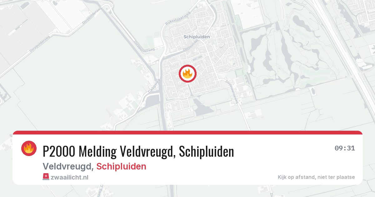 P2000 Melding Veldvreugd, Schipluiden — 30 jan 2026