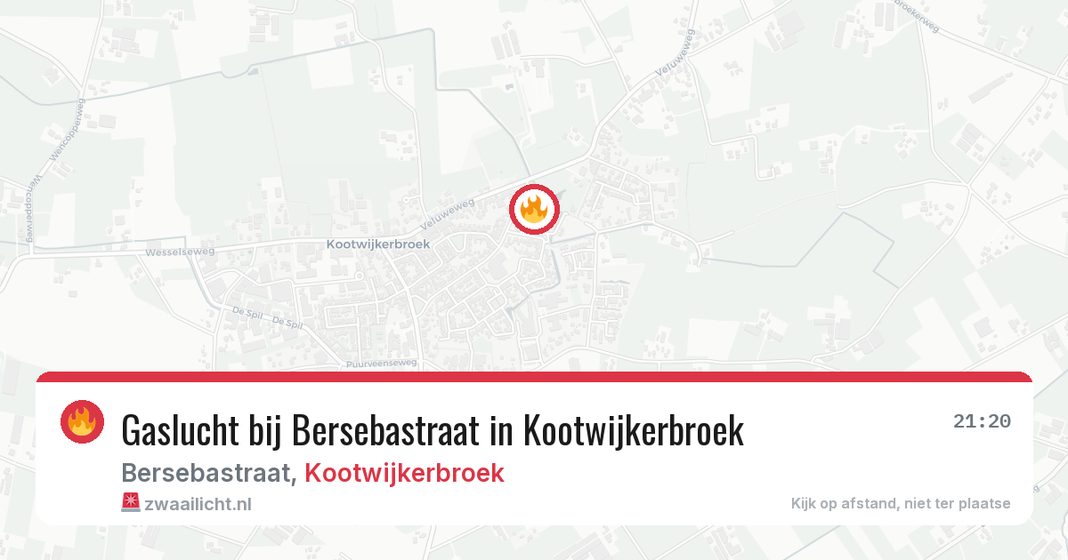 Gaslucht bij Bersebastraat in Kootwijkerbroek — 3 jul 2026