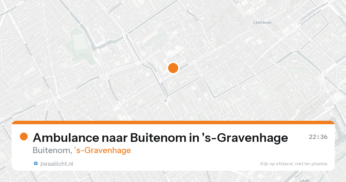 Ambulance naar Buitenom in 's-Gravenhage — 16 aug 2026