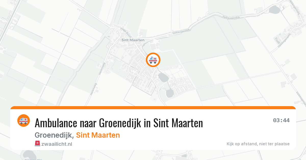 Ambulance naar Groenedijk in Sint Maarten — 23 mei 2026