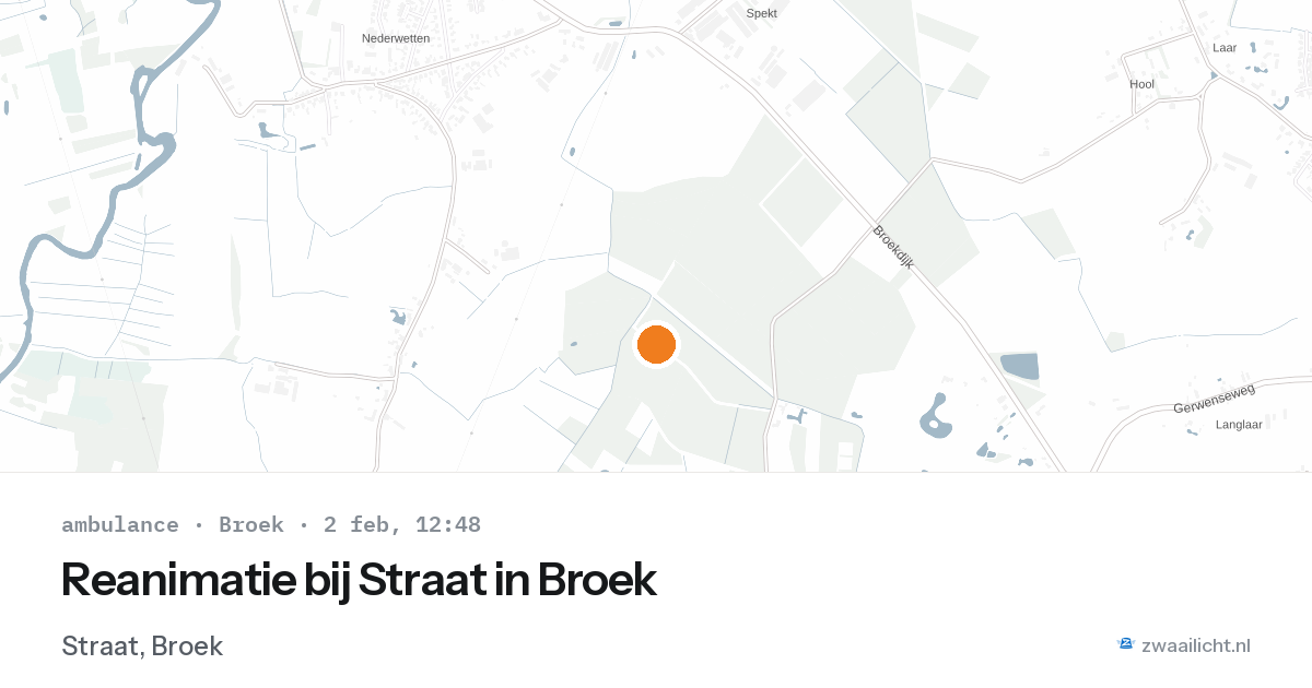Reanimatie bij Straat in Broek — 2 feb 2026