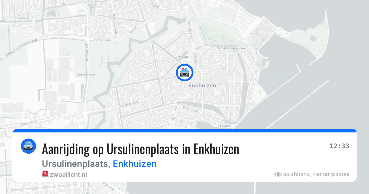 Aanrijding op Ursulinenplaats in Enkhuizen — 14 jun 2026