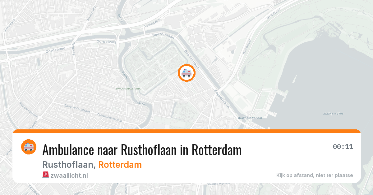 Ambulance naar Rusthoflaan in Rotterdam — 9 jun 2026