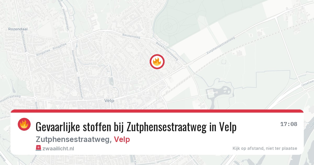 Gevaarlijke stoffen bij Zutphensestraatweg in Velp — 4 aug 2026