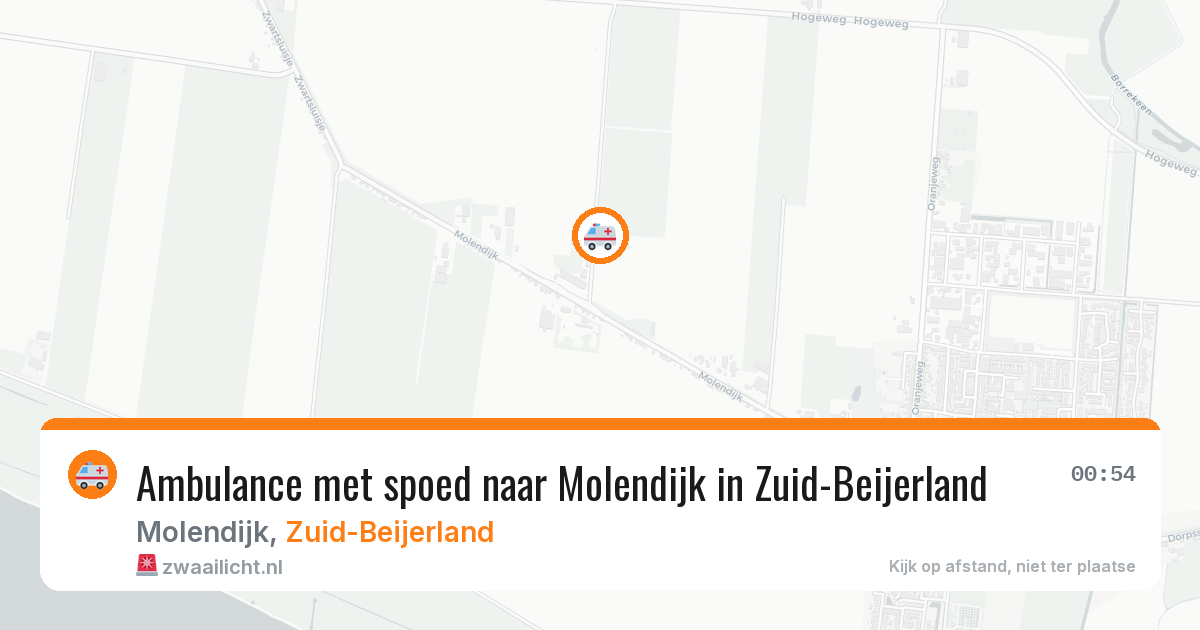 Ambulance met spoed naar Molendijk in Zuid-Beijerland — 3 mrt 2026