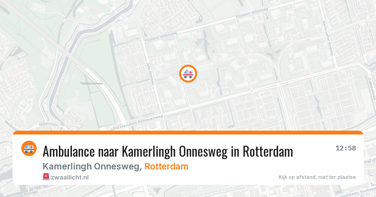 Ambulance naar Kamerlingh Onnesweg in Rotterdam — 16 mei 2026
