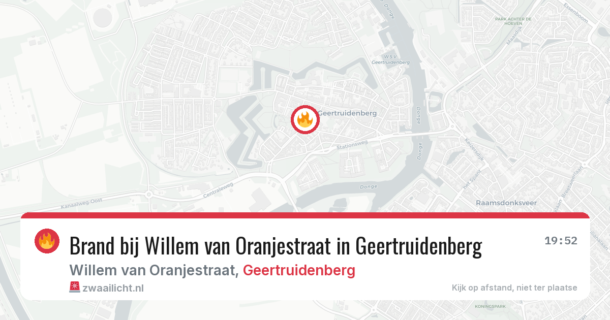 Brand bij Willem van Oranjestraat in Geertruidenberg — 25 mei 2026