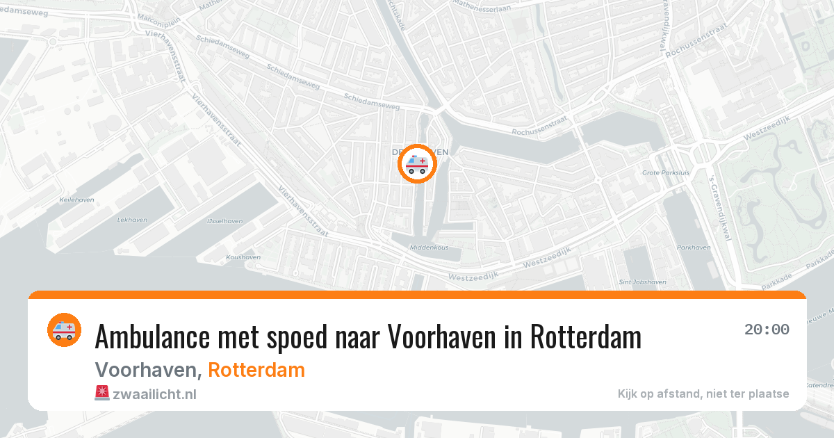 Ambulance met spoed naar Voorhaven in Rotterdam — 23 jul 2026