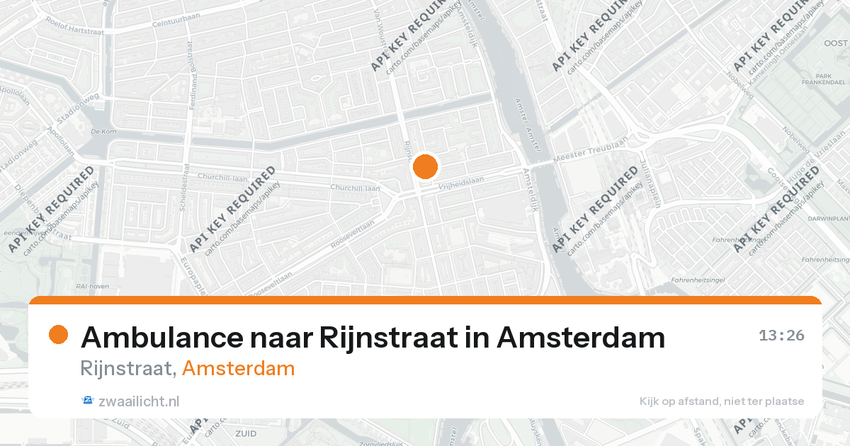 Ambulance naar Rijnstraat in Amsterdam — 25 aug 2026
