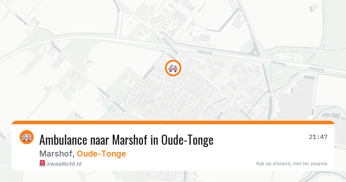 Ambulance naar Marshof in Oude-Tonge — 11 aug 2026