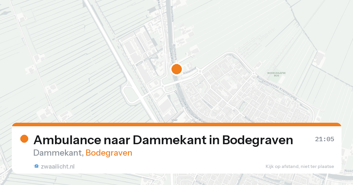 Ambulance naar Dammekant in Bodegraven — 15 jul 2026