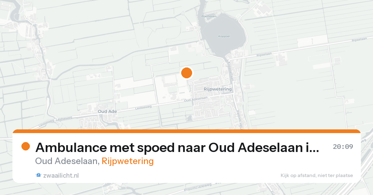 Ambulance met spoed naar Oud Adeselaan in Rijpwetering — 24 aug 2026