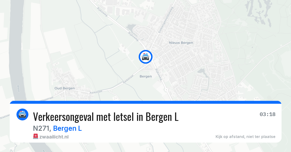 Verkeersongeval met letsel in Bergen L — 28 jun 2026