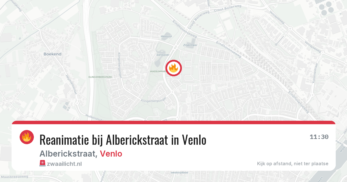 Reanimatie bij Alberickstraat in Venlo — 20 jun 2026