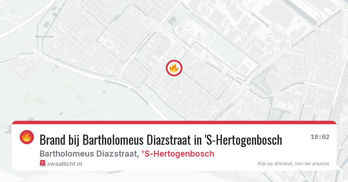 Brand bij Bartholomeus Diazstraat in 'S-Hertogenbosch — 1 aug 2026