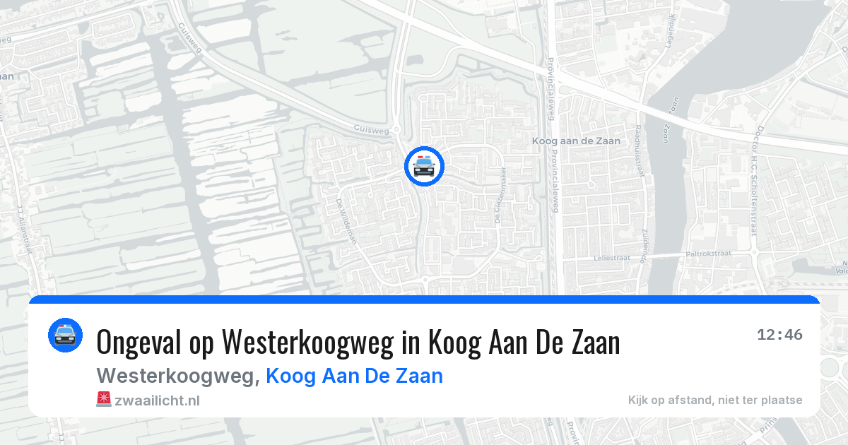 Ongeval op Westerkoogweg in Koog Aan De Zaan — 7 apr 2026