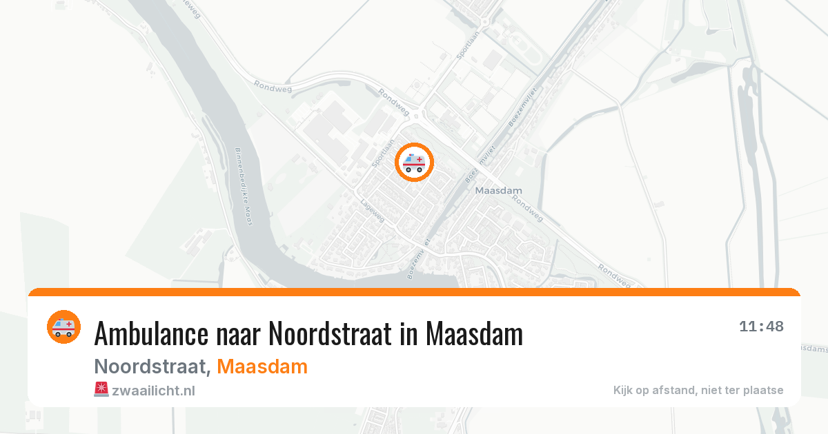 Ambulance naar Noordstraat in Maasdam — 15 jun 2026
