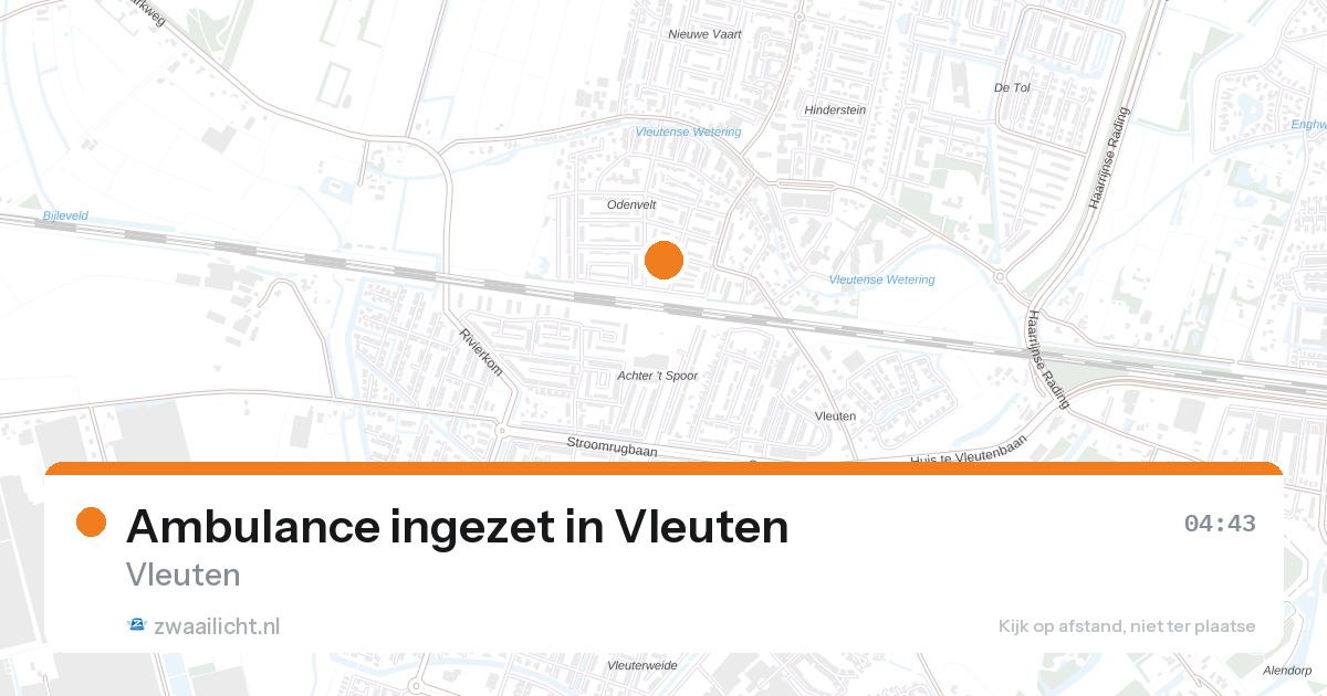 Ambulance ingezet in Vleuten — 27 aug 2026