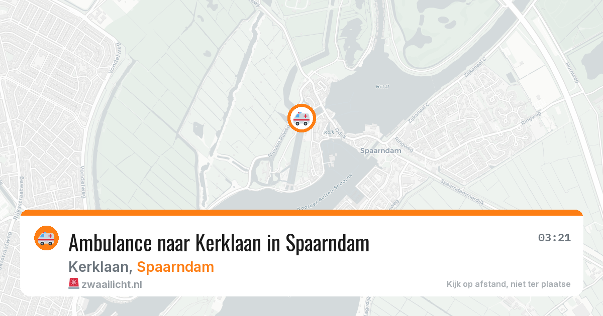 Ambulance naar Kerklaan in Spaarndam — 4 aug 2026