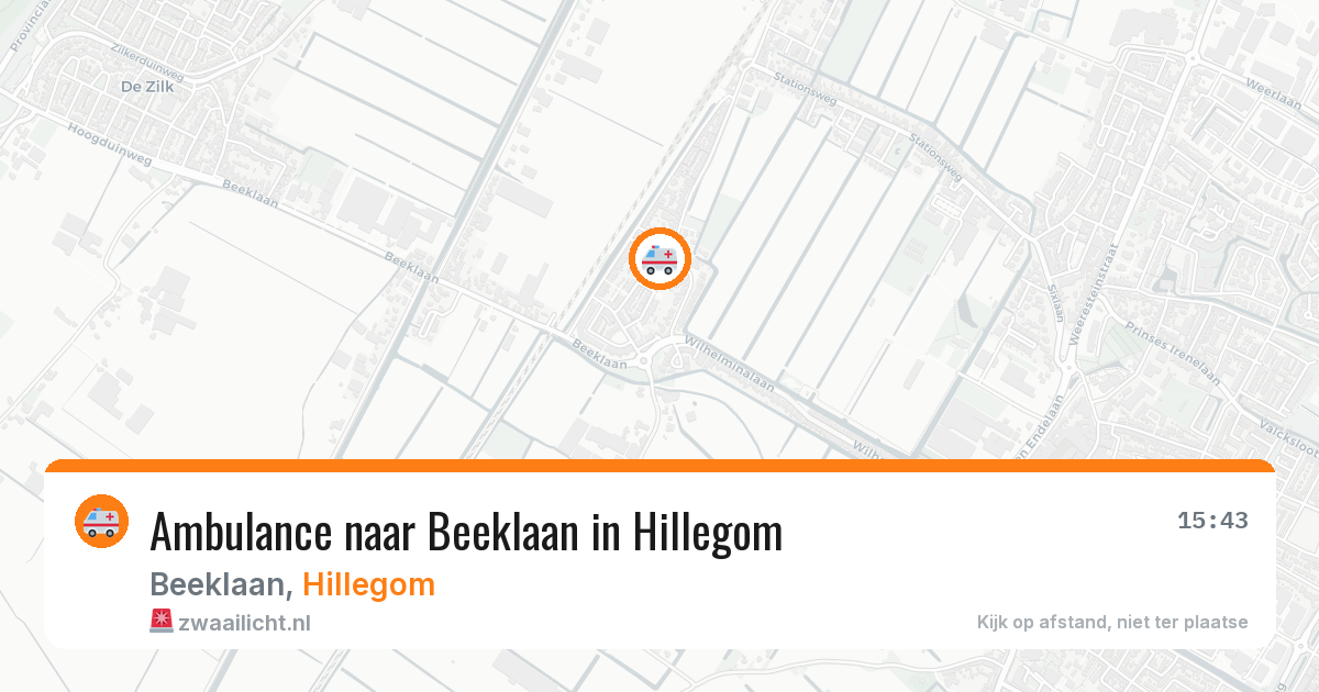 Ambulance naar Beeklaan in Hillegom — 25 apr 2026