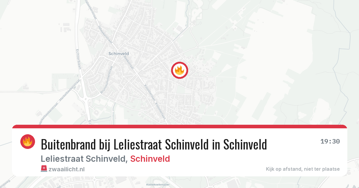 Buitenbrand bij Leliestraat Schinveld in Schinveld — 24 jul 2026