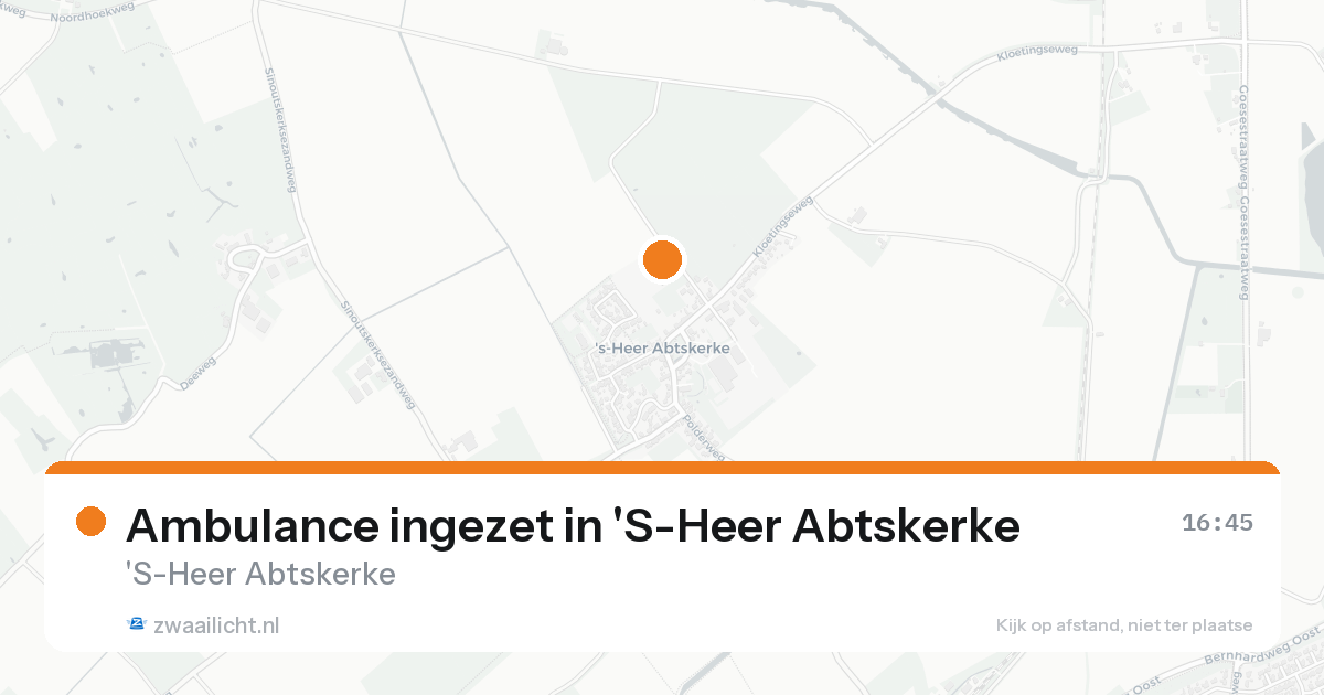 Ambulance ingezet in 'S-Heer Abtskerke — 31 jan 2026