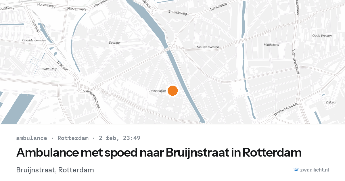 Ambulance met spoed naar Bruijnstraat in Rotterdam — 2 feb 2026