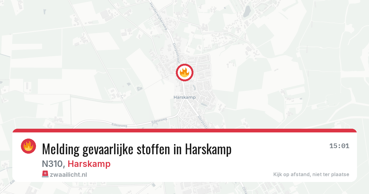 Melding gevaarlijke stoffen in Harskamp — 23 apr 2026