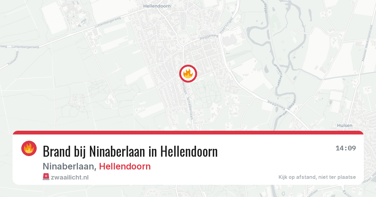 Brand bij Ninaberlaan in Hellendoorn — 9 mei 2026