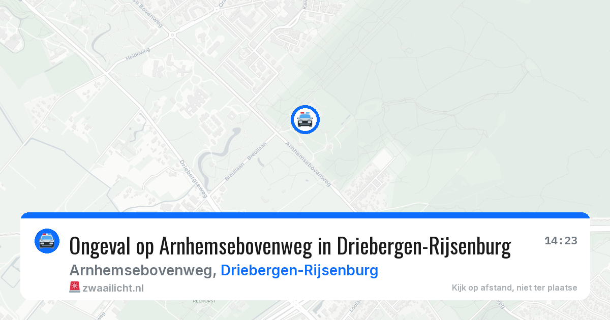 Ongeval op Arnhemsebovenweg in Driebergen-Rijsenburg — 29 apr 2026