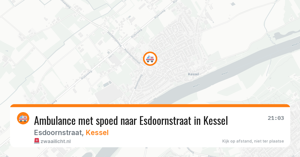Ambulance met spoed naar Esdoornstraat in Kessel — 1 aug 2026