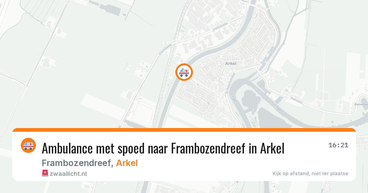 Ambulance met spoed naar Frambozendreef in Arkel — 5 jun 2026