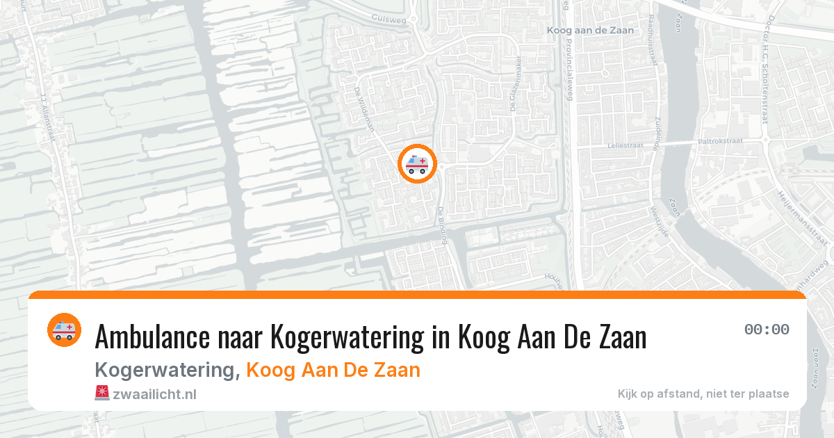 Ambulance naar Kogerwatering in Koog Aan De Zaan — 30 jul 2026