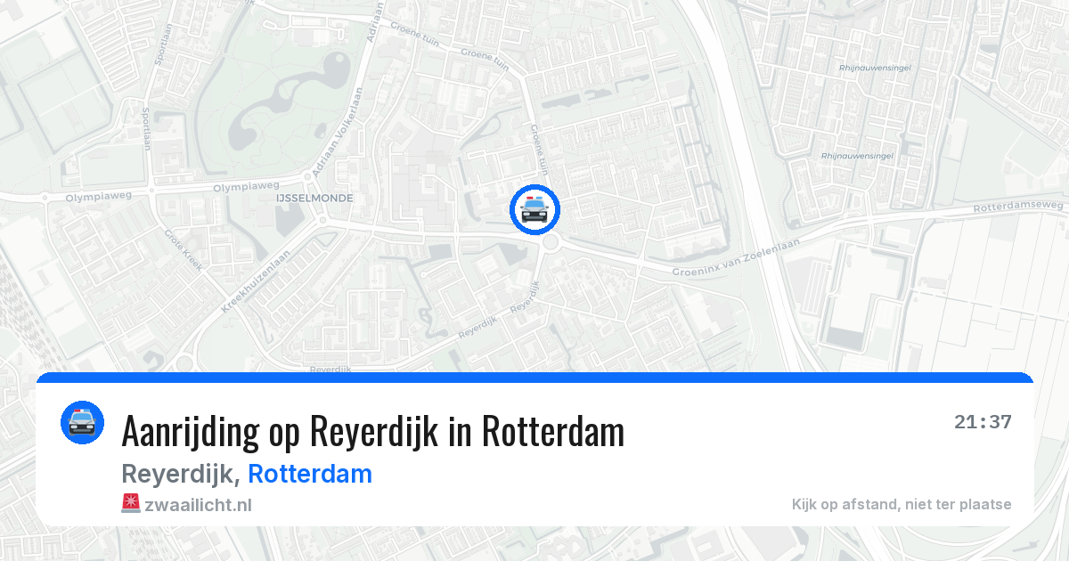 Aanrijding op Reyerdijk in Rotterdam — 14 mrt 2026