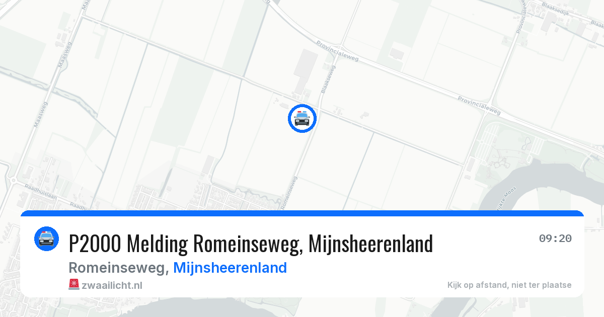 P2000 Melding Romeinseweg, Mijnsheerenland — 30 apr 2026