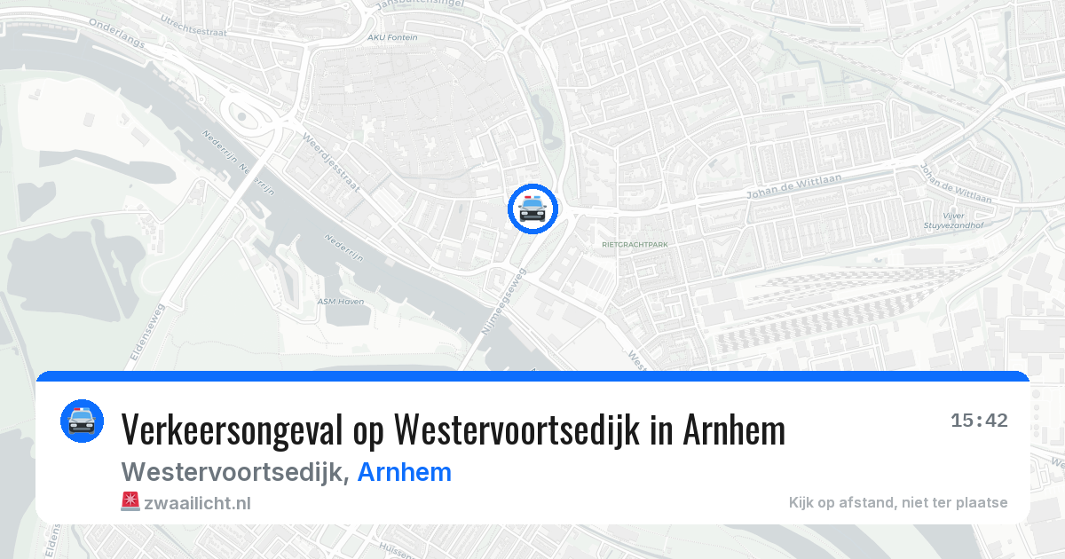 Verkeersongeval op Westervoortsedijk in Arnhem — 1 mei 2026