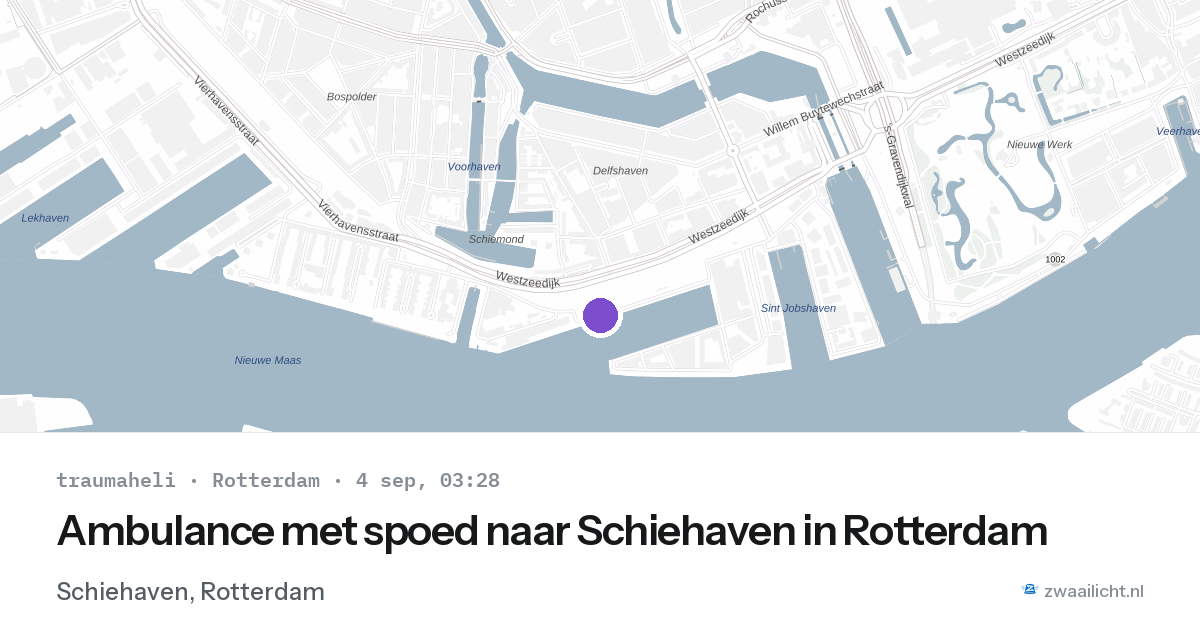 Ambulance met spoed naar Schiehaven in Rotterdam — 4 sep 2026